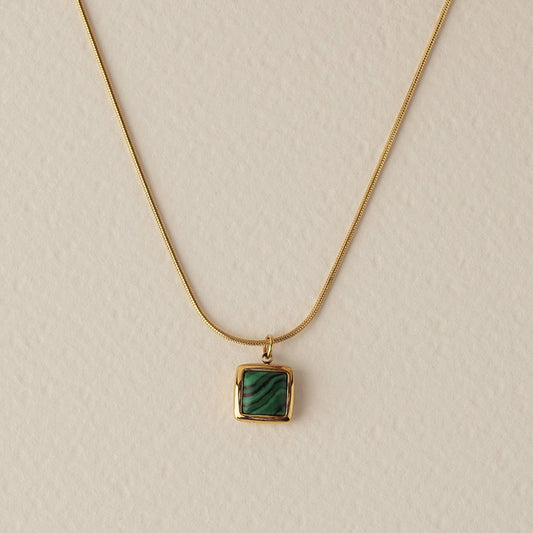 Malachite Charm Necklace