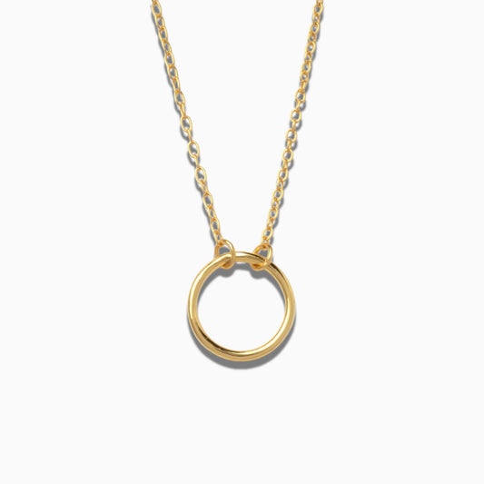 Circle Connector Pendant Necklace