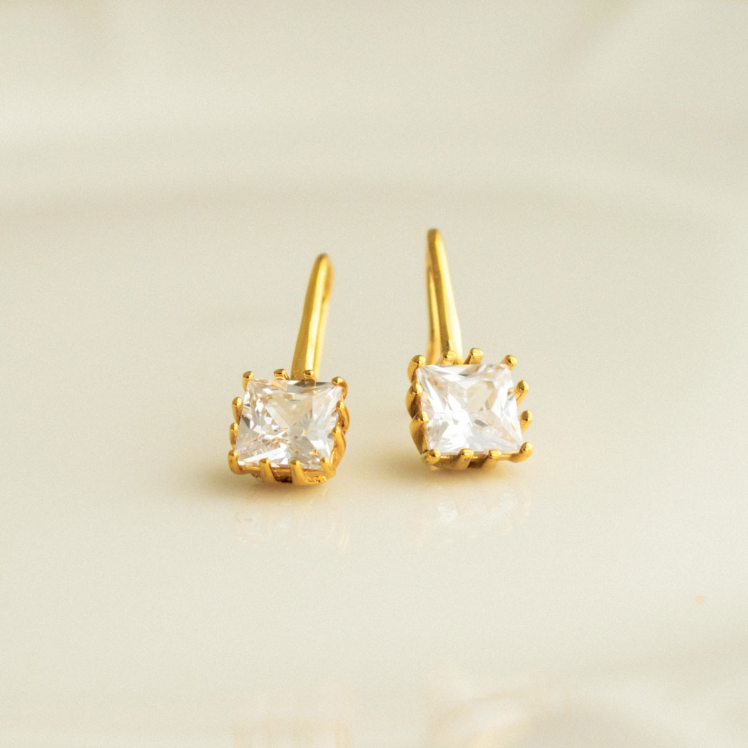 Lux Crystal Hook Earrings
