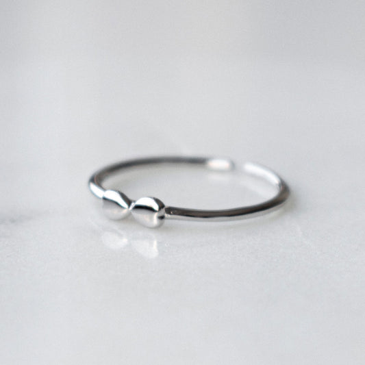 Bowknot Adjustable Silver Ring