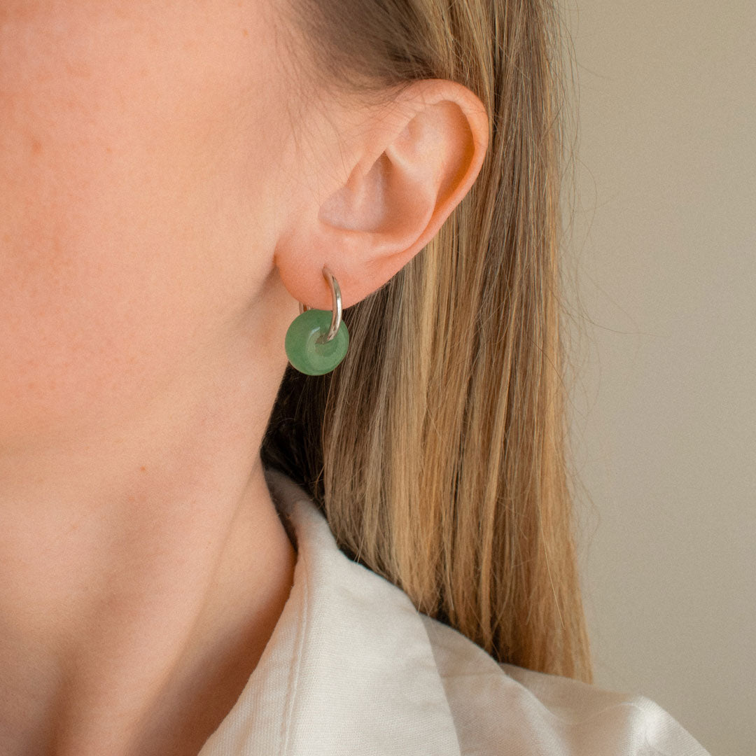 Серьги с подвеской "Бублик"