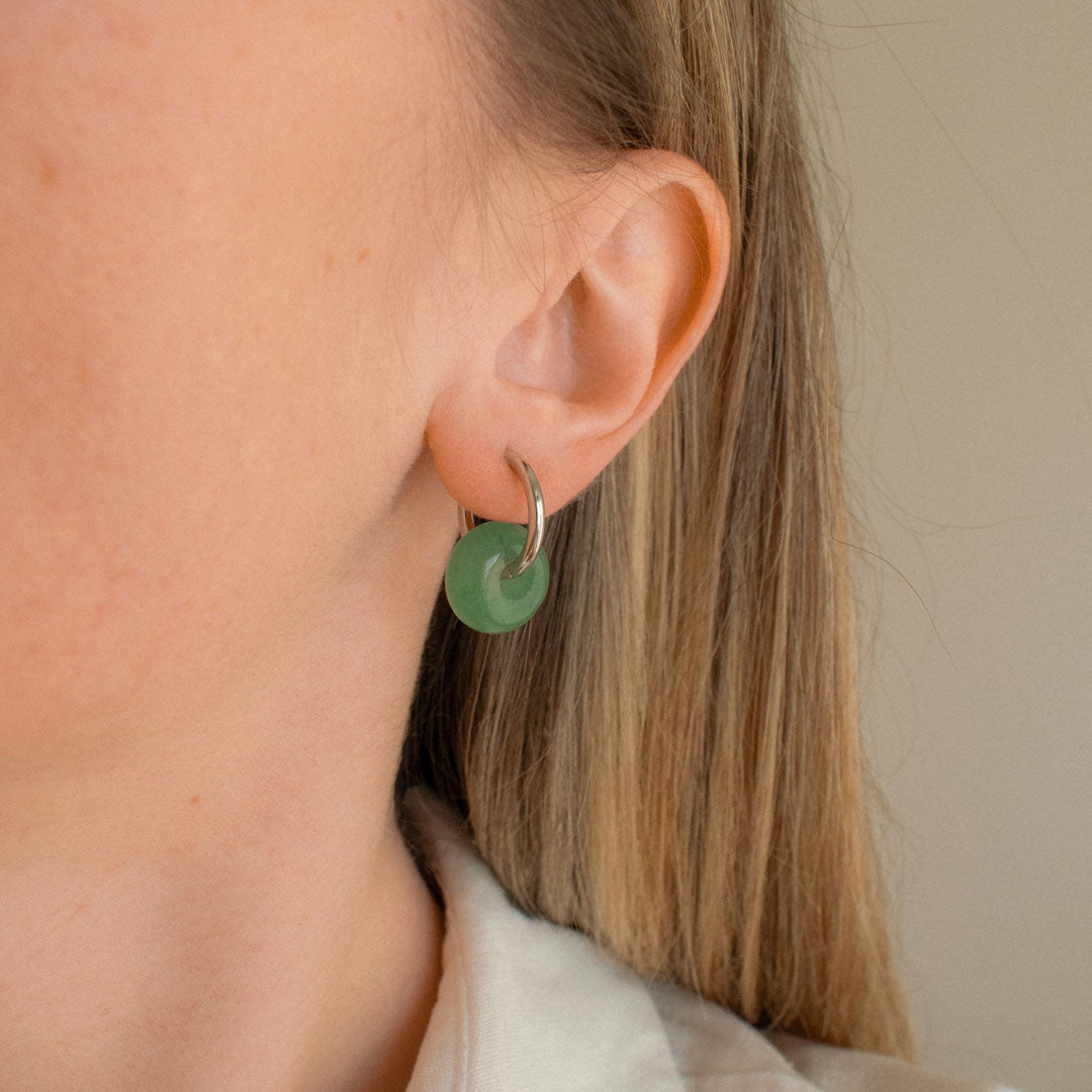 Серьги с подвеской "Бублик"