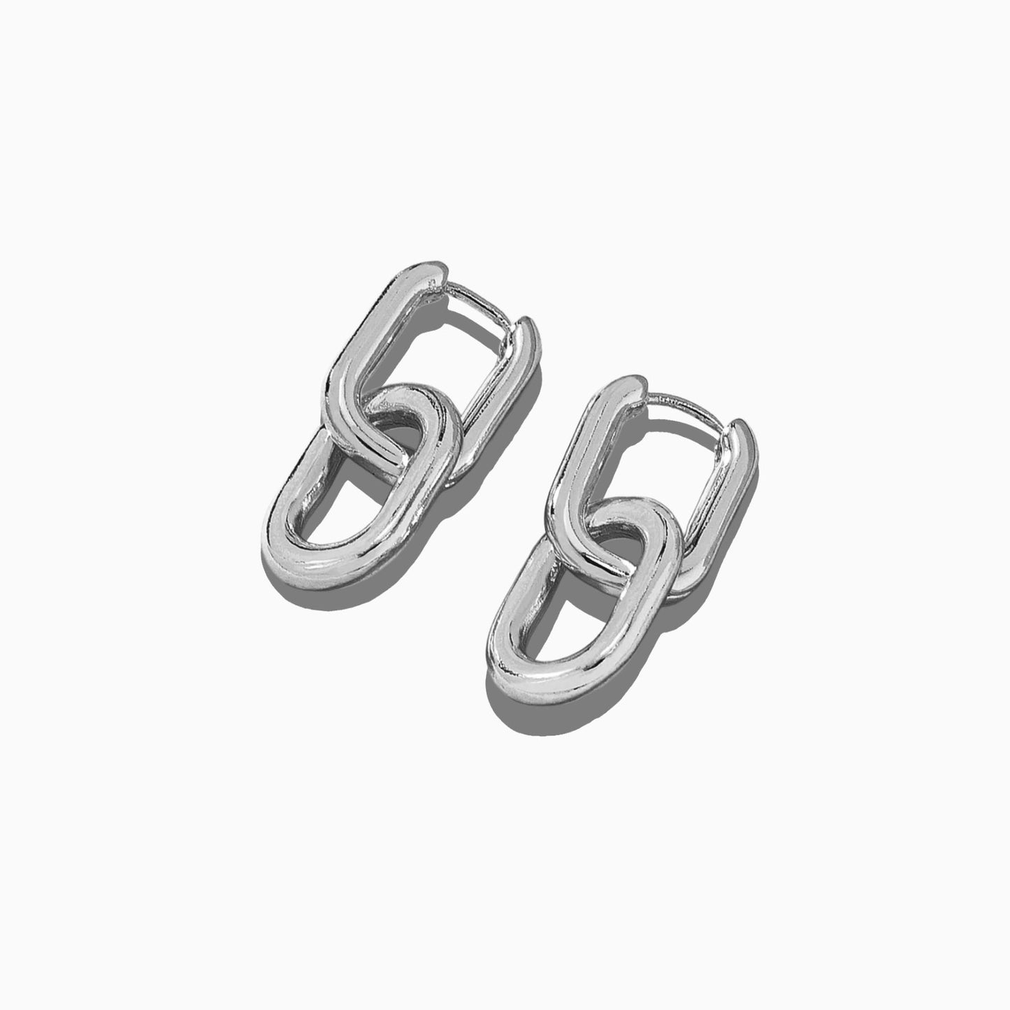 Geometric Pendant U-shaped Hoops