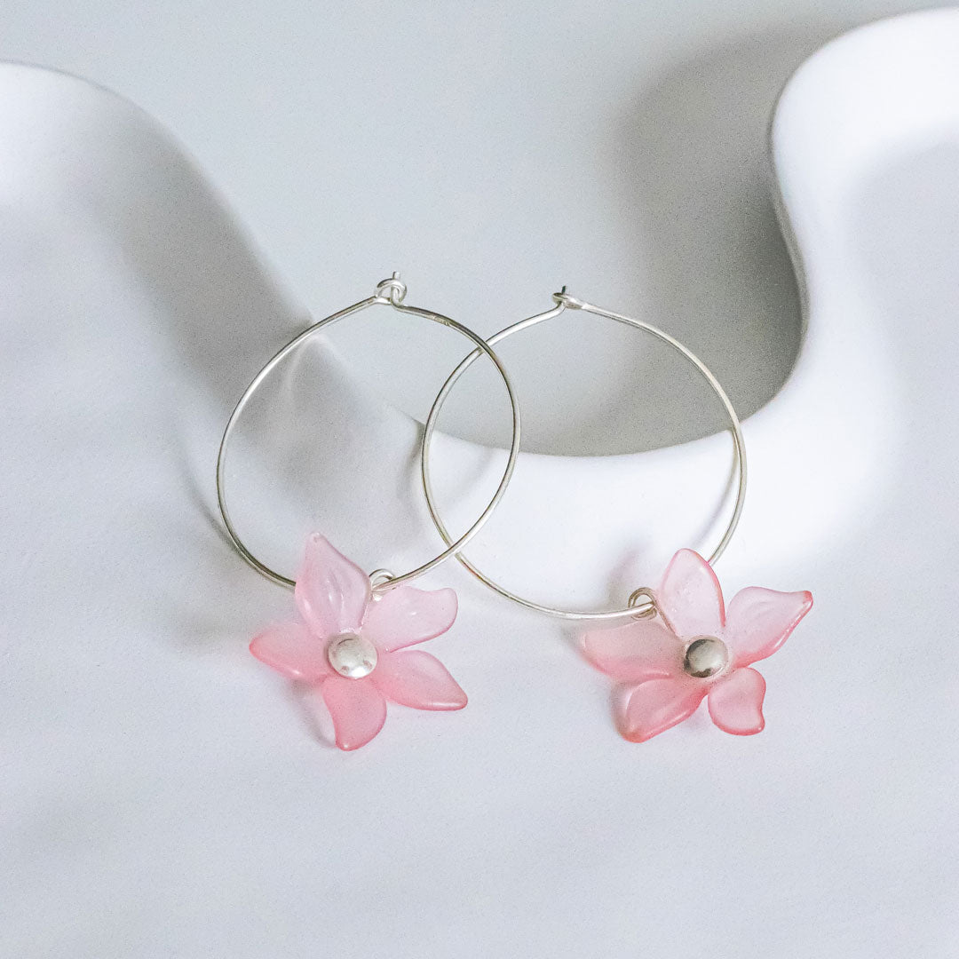 Silver Flower Hoops | Made in Estonia 🇪🇪