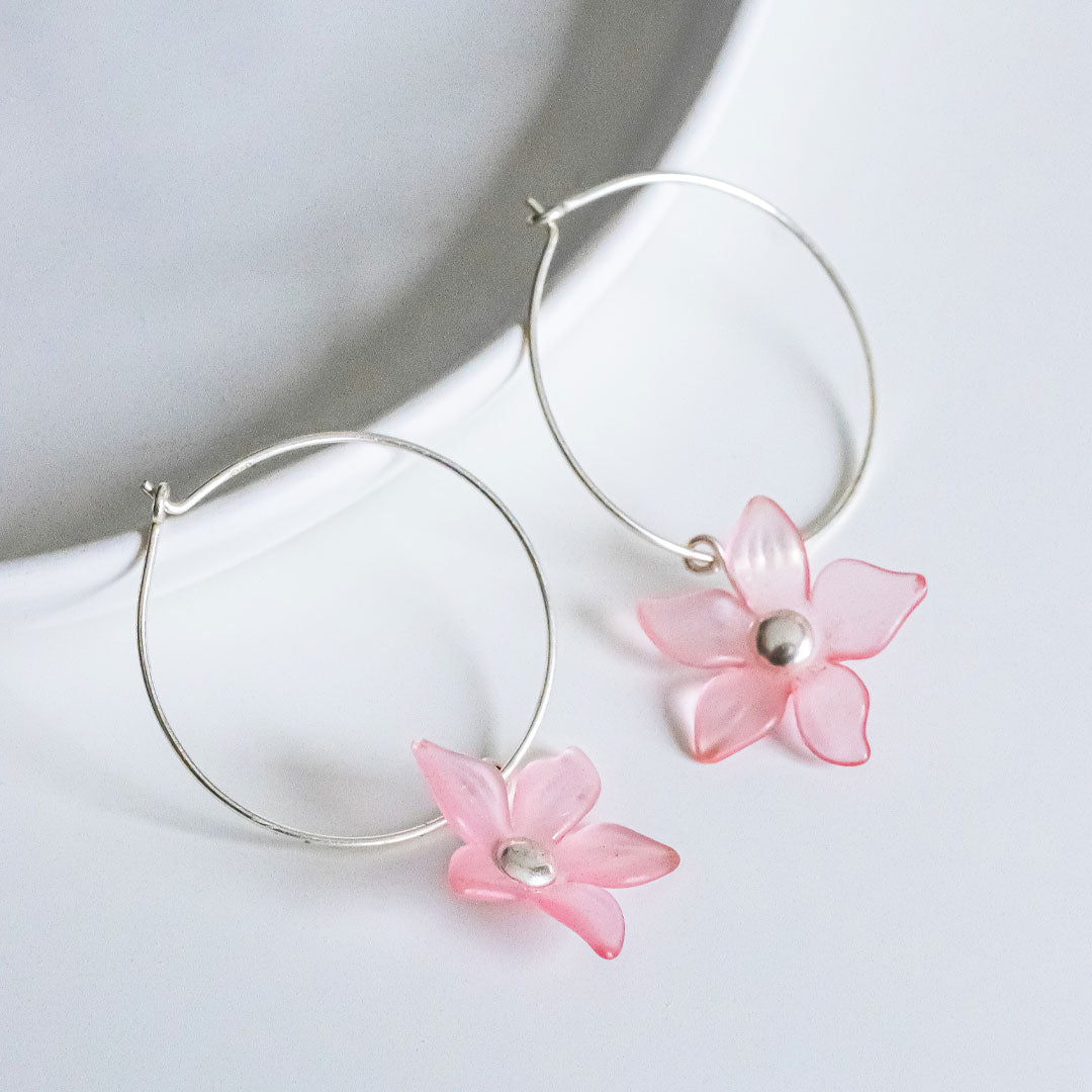 Silver Flower Hoops | Made in Estonia 🇪🇪