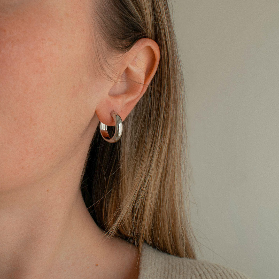 Tunnel Hoops - Silver Stainless Steel