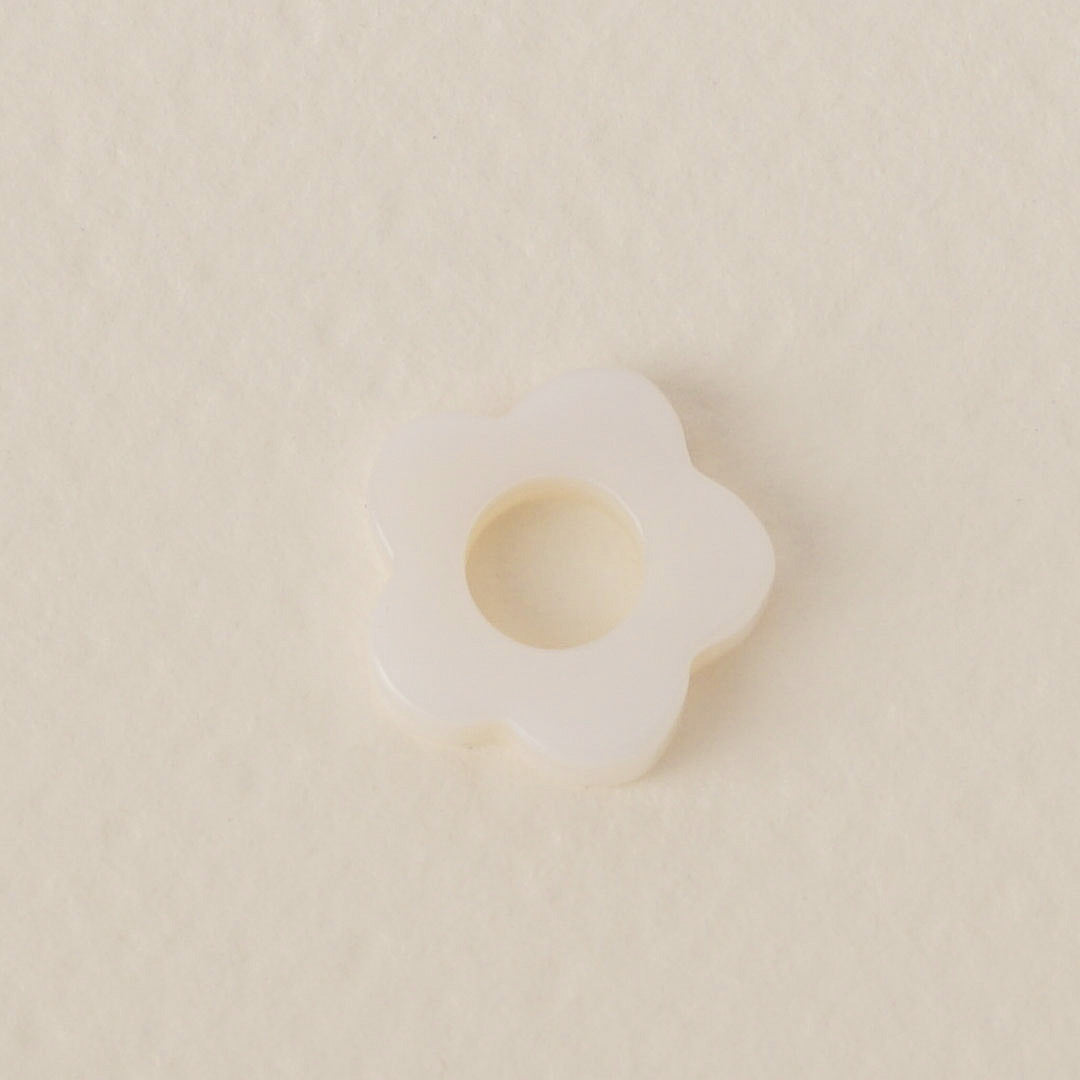 Mother-of-Pearl Flower Bead Charm