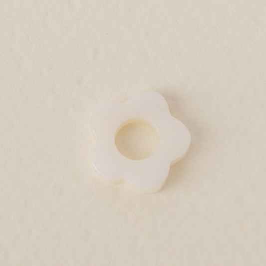 Mother-of-Pearl Flower Bead Charm