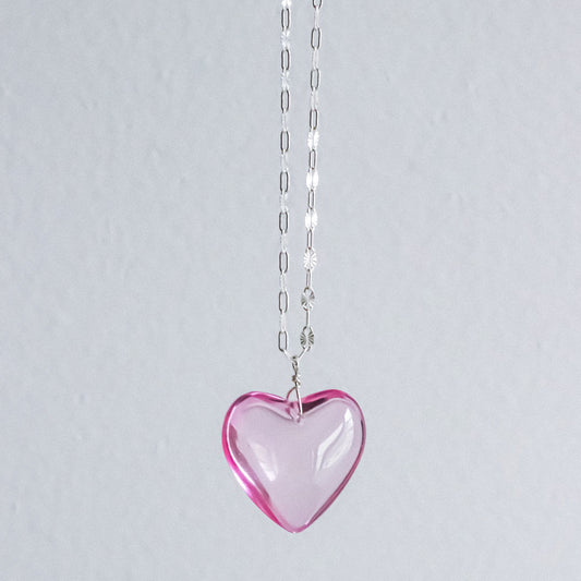 925 Silver Glass Heart Necklace | Made in Estonia 🇪🇪