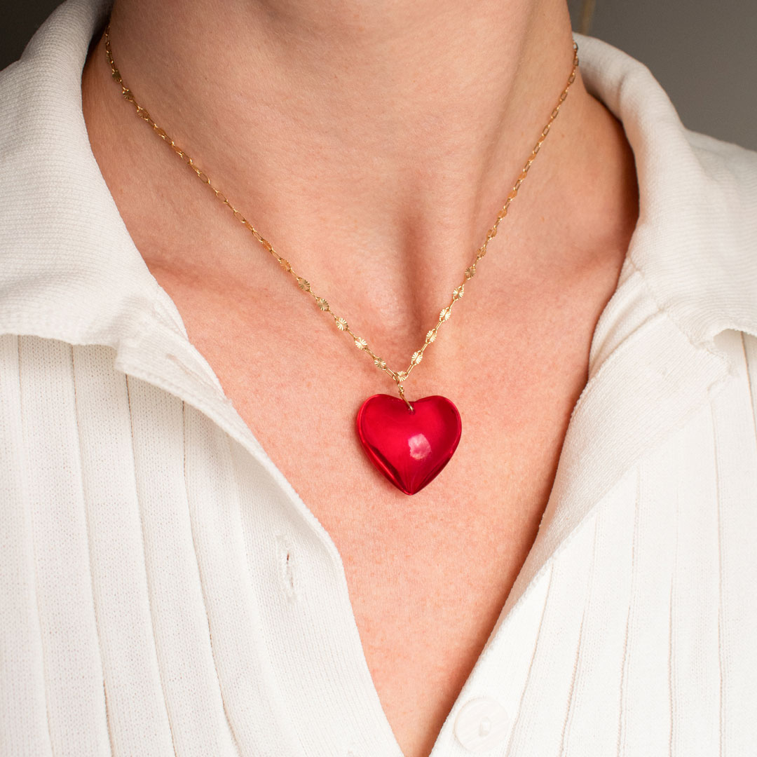 925 Silver Glass Heart Necklace | Made in Estonia 🇪🇪