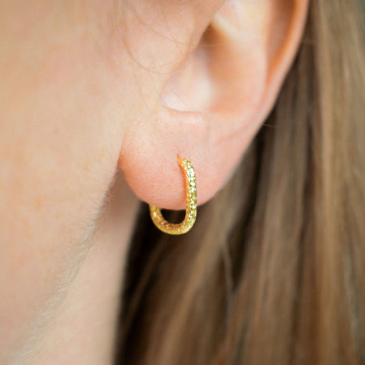 Thin Textured Hoops