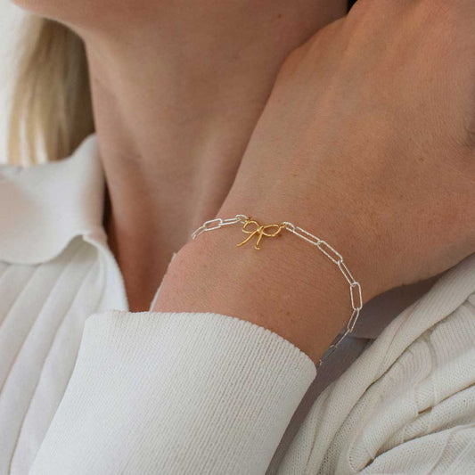 Bicolor Bow Bracelet