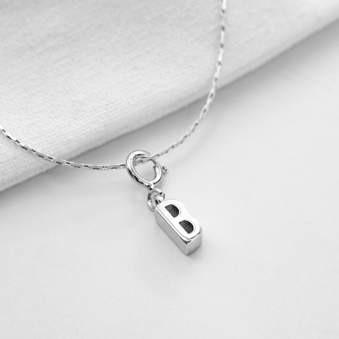 Letter "B" Charm Necklace