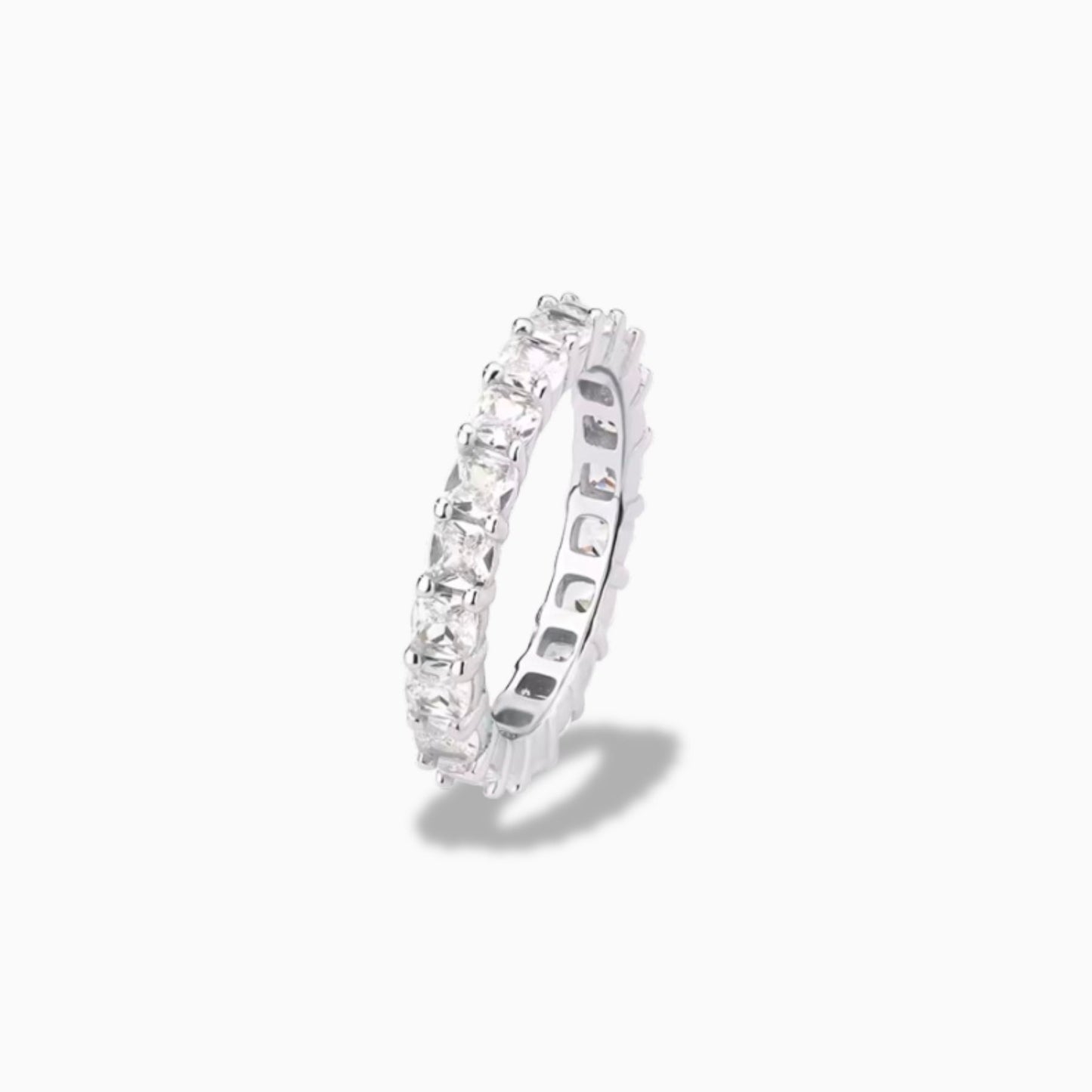 Sterling Silver Eternity Cubic Zircon Ring