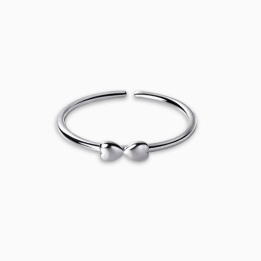 Bowknot Adjustable Silver Ring