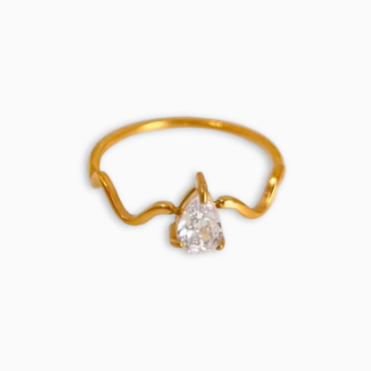 Wave Zircon Ring