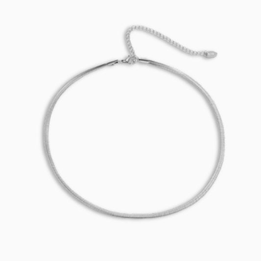 Flat Snake Silver Chain