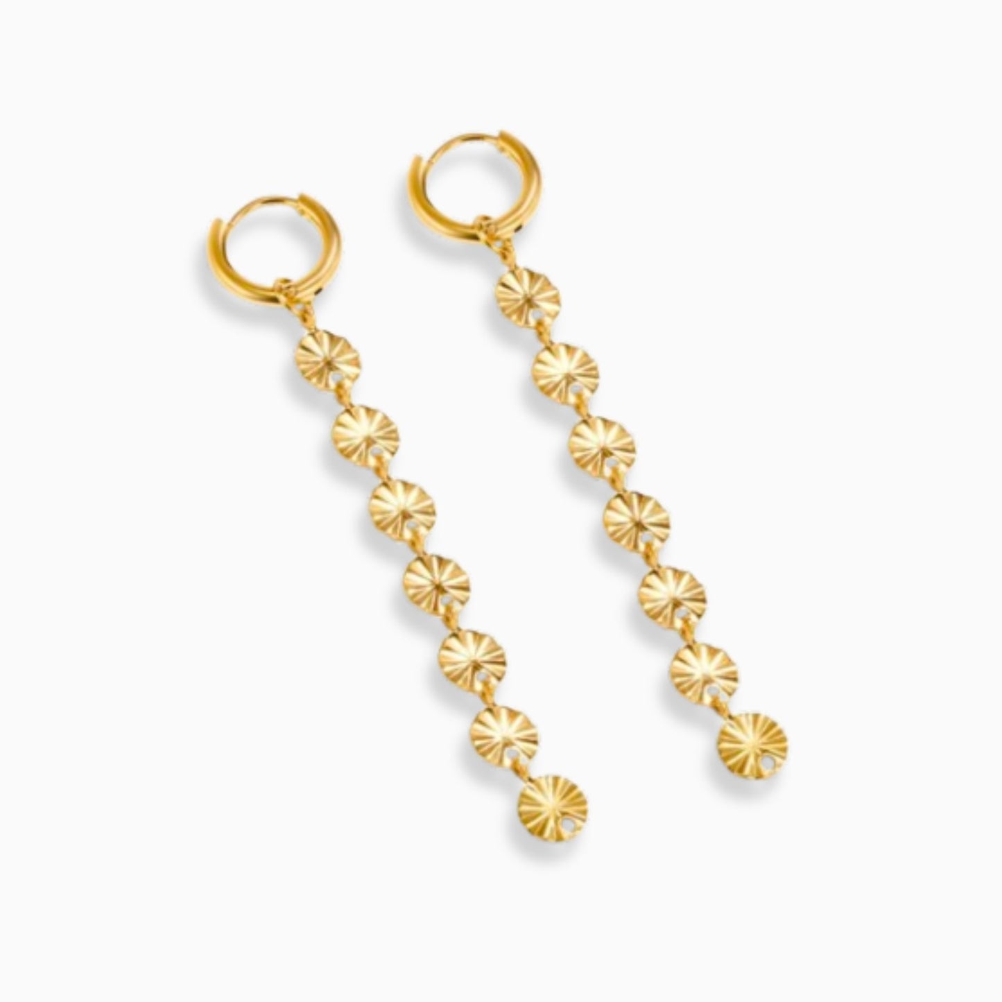 Waterproof Disc Pendant Earrings