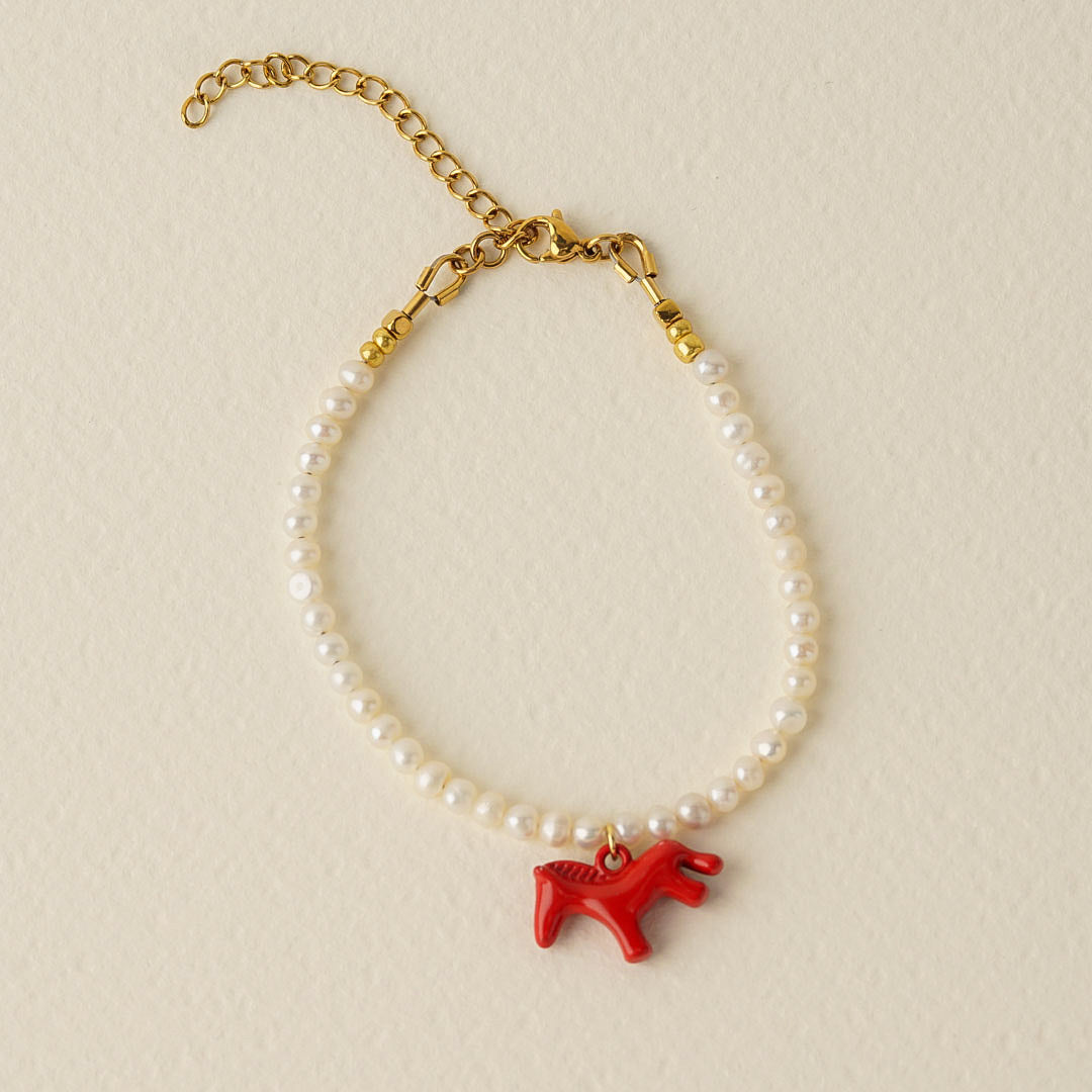 Pearl Horse Bracelet