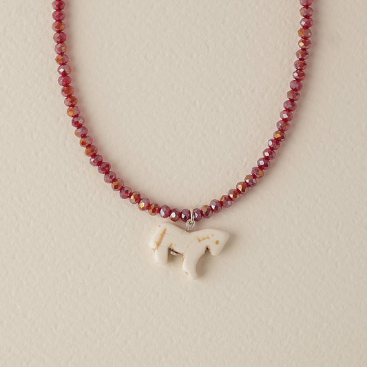 Horse Pendant Beaded Necklace | Made in Estonia 🇪🇪
