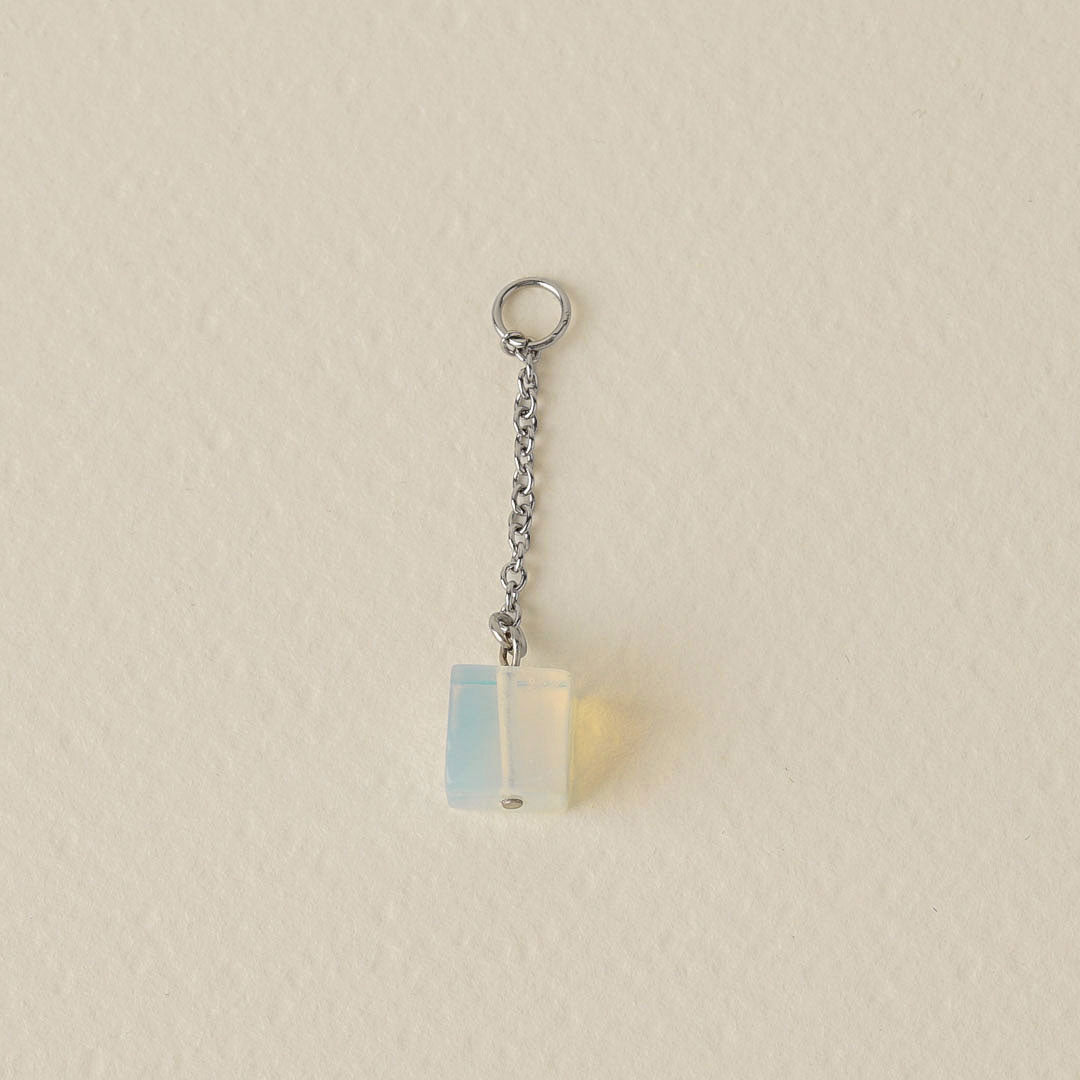 Chain Opal Cube Charm