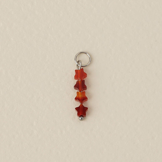 Red Agate Mini Stars Charm