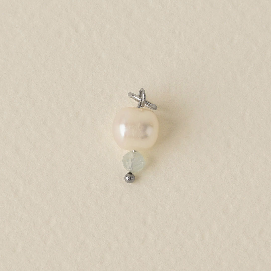 Pearl & Morganite Bead Charm