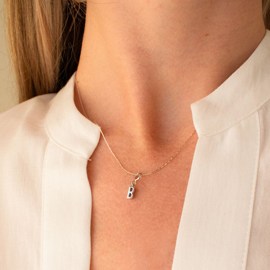 Letter "B" Charm Necklace