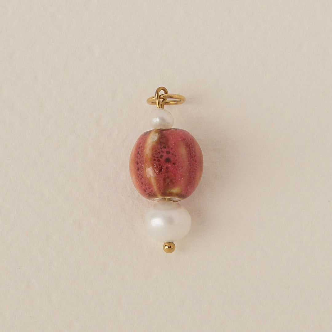 Pumpkin & Pearl Charm