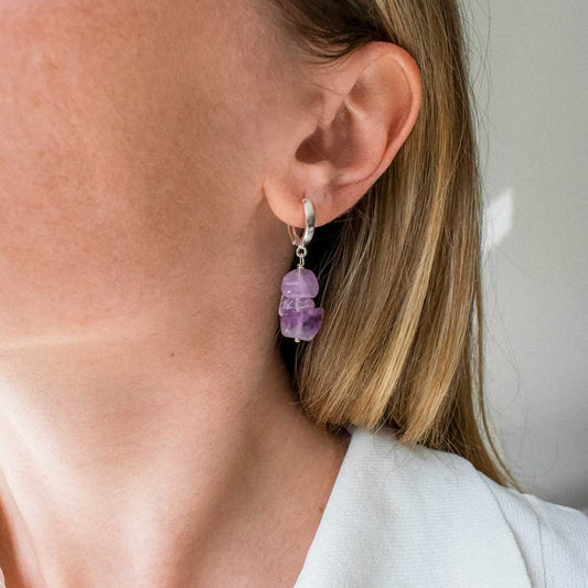 Amethyst Drop Earrings | Made in Estonia 🇪🇪