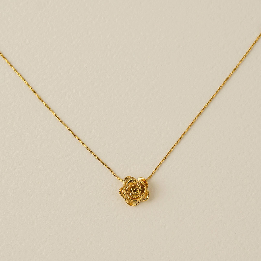 Gold-plated Rose Necklace