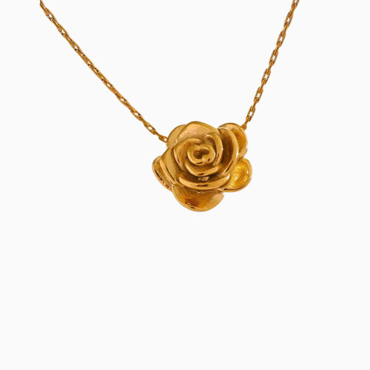 Gold-plated Rose Necklace