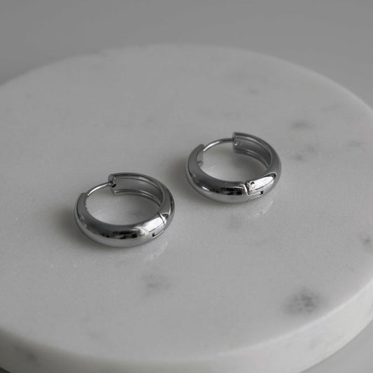 Tunnel Hoops - Silver Stainless Steel