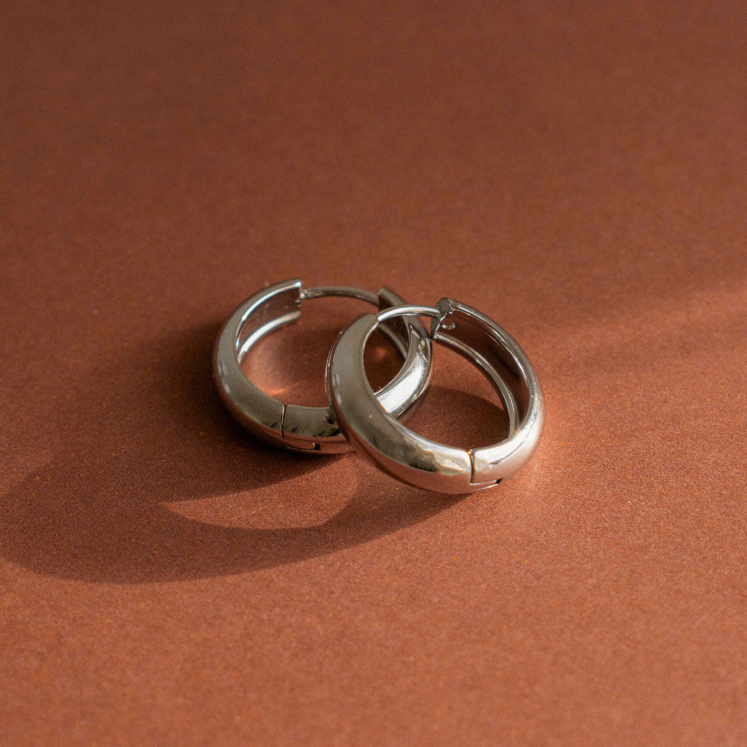 Tunnel Hoops - Silver Stainless Steel