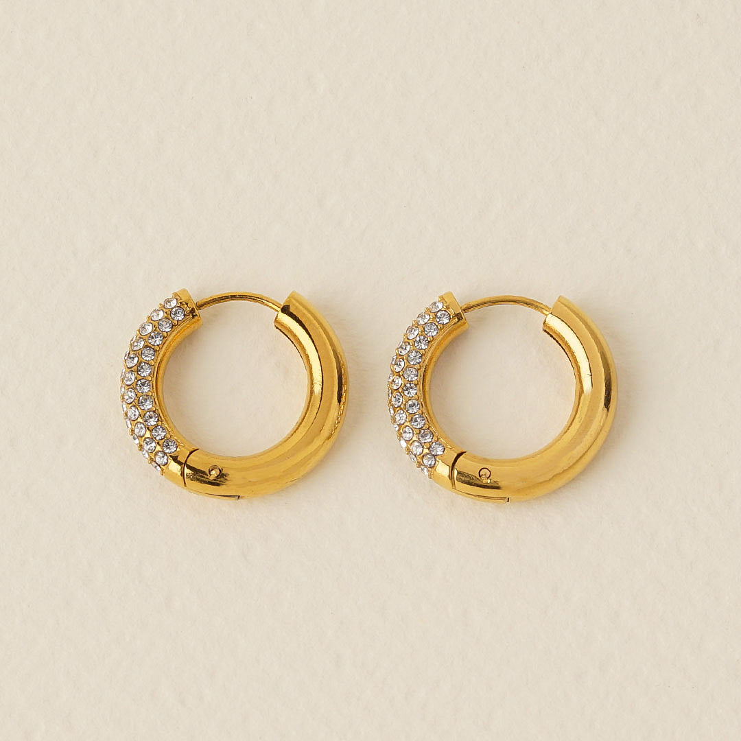 Zircon Hoop Earrings