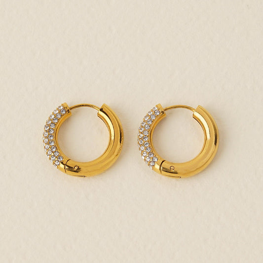 Zircon Hoop Earrings
