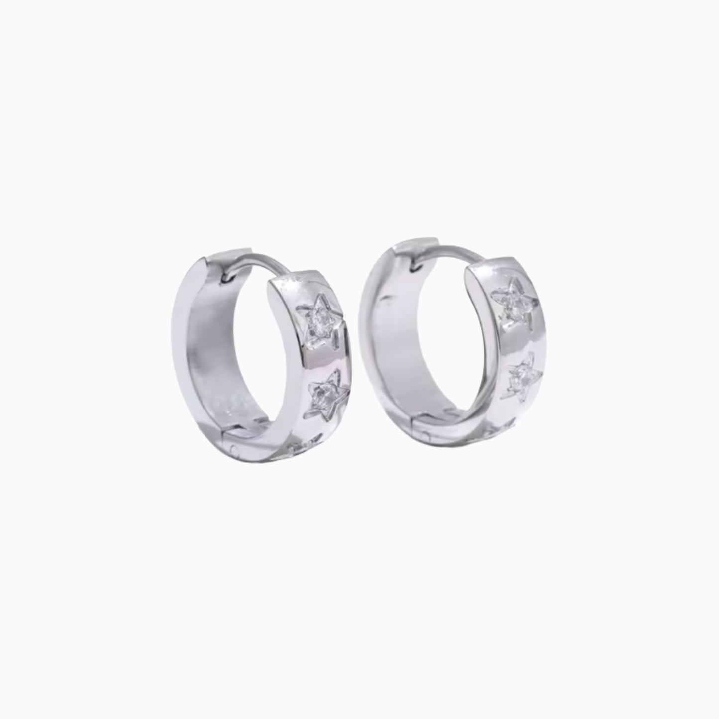Star Hoop Earrings