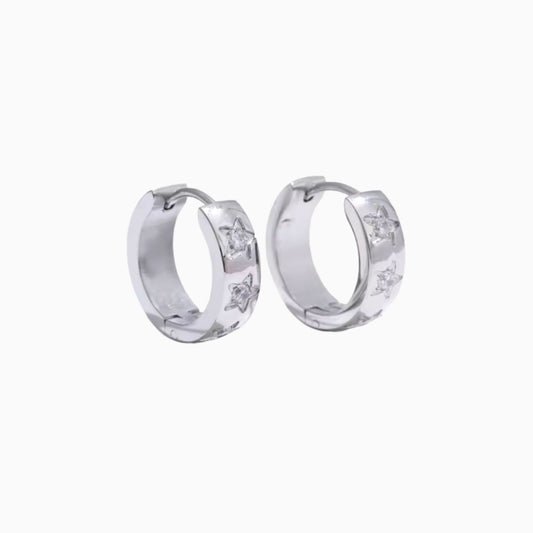 Star Hoop Earrings