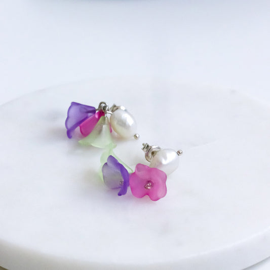 Sterling Silver Pearl Flower Studs | Made in Estonia 🇪🇪