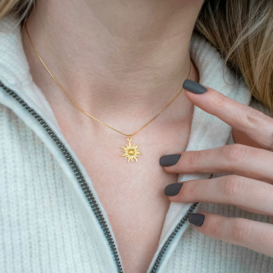 Sterling Silver Sun Necklace
