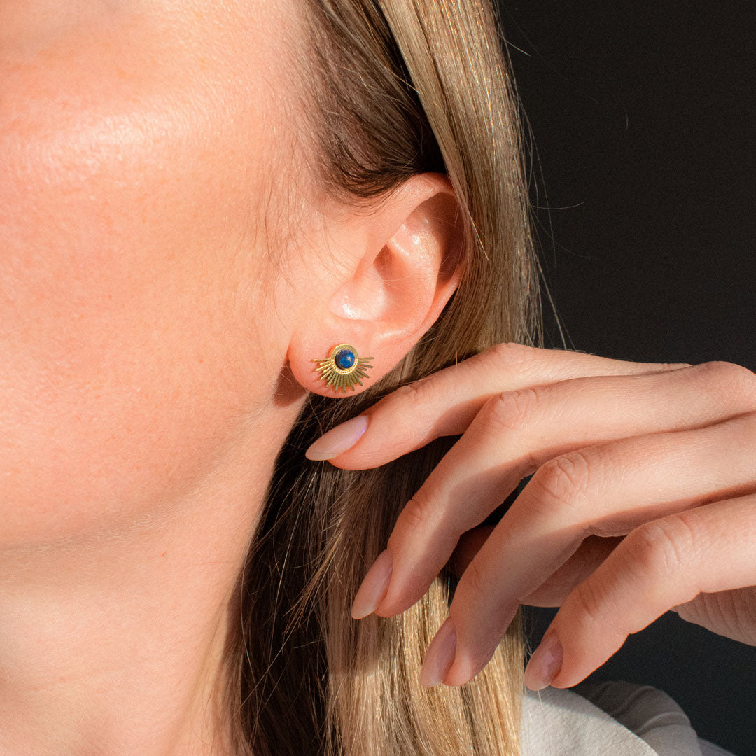 Half-Sun Stud Earrings