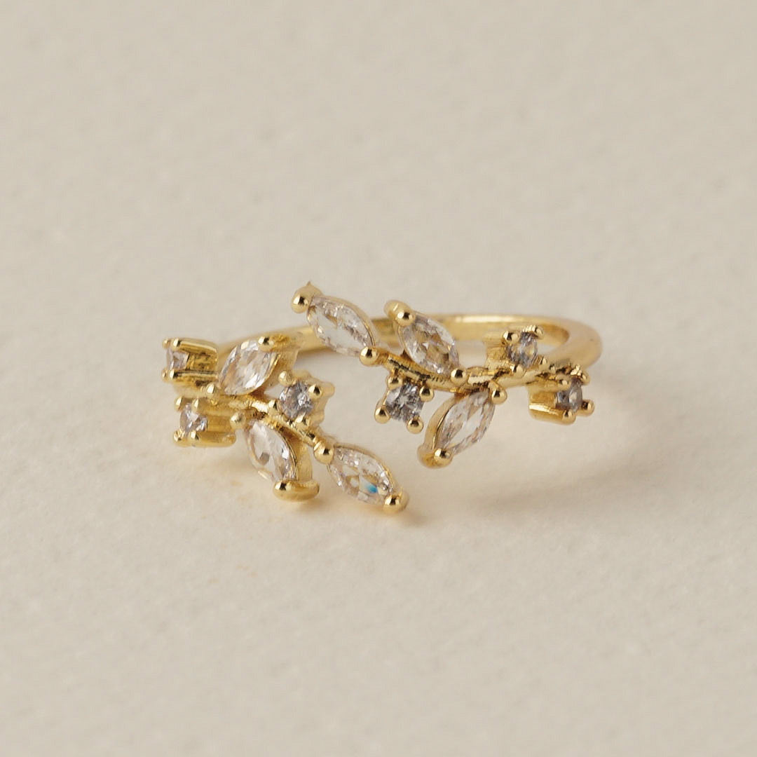 Adjustable Leaves Ring