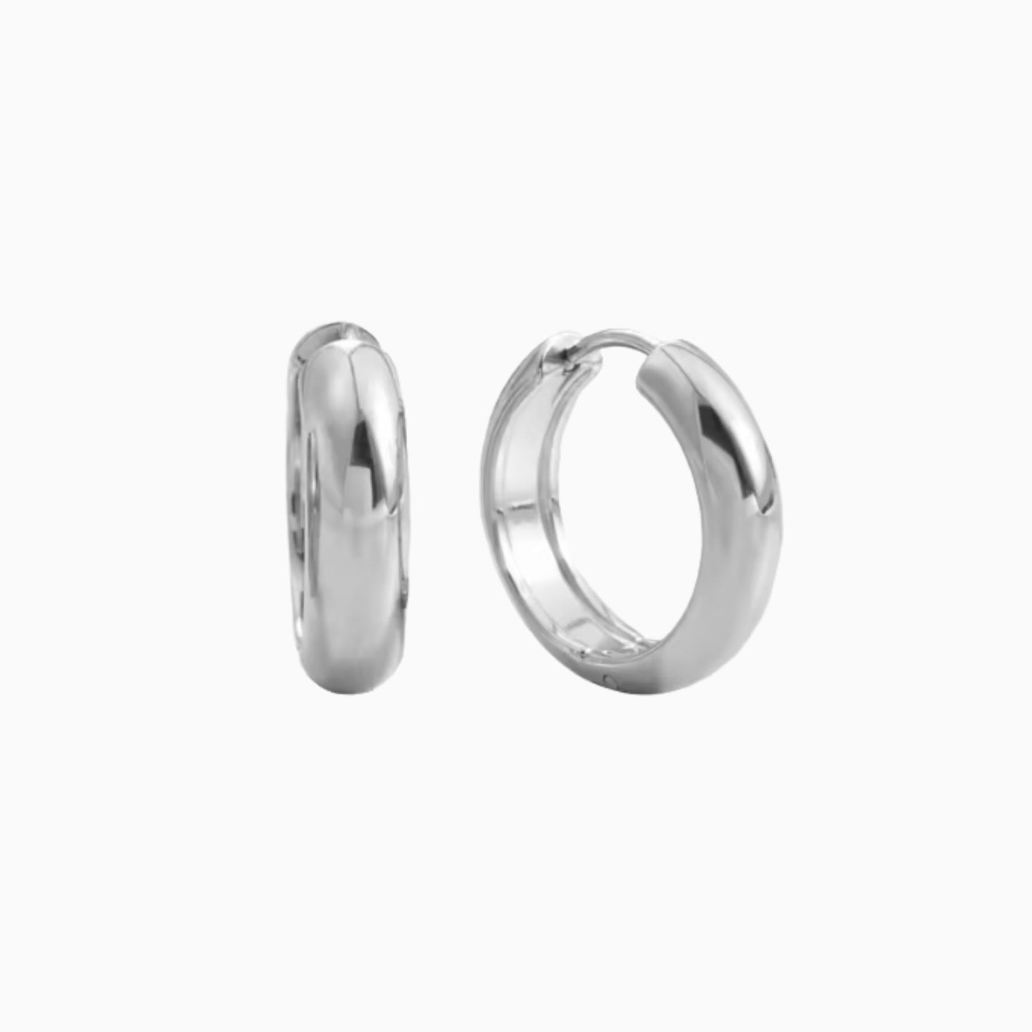 Tunnel Hoops - Silver Stainless Steel