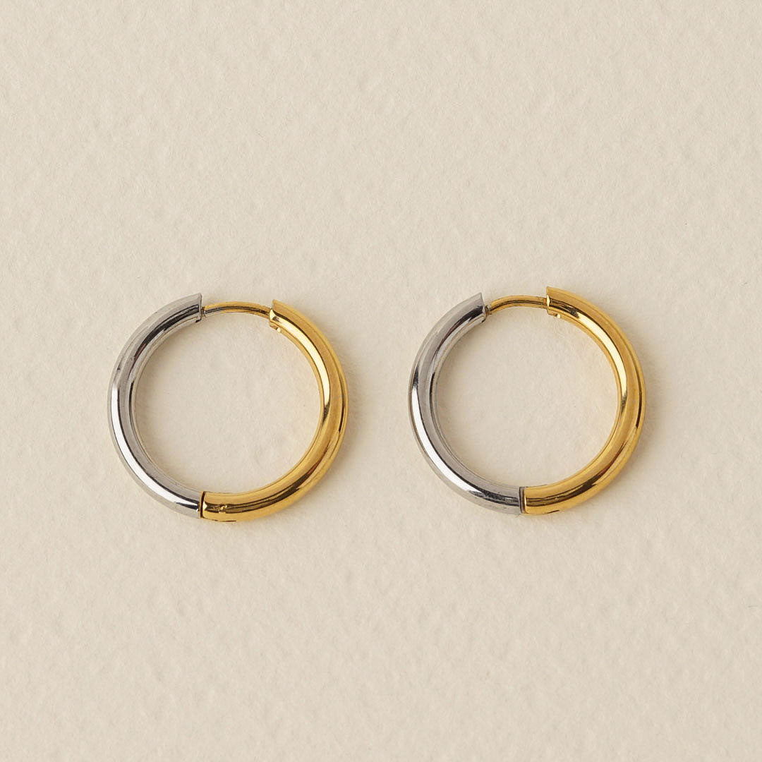 Bicolor Hoop Earrings