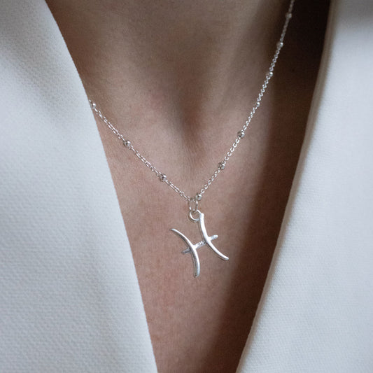 Pisces | Sterling Silver Zodiac Necklace