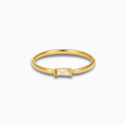 Baguette Zircon Ring