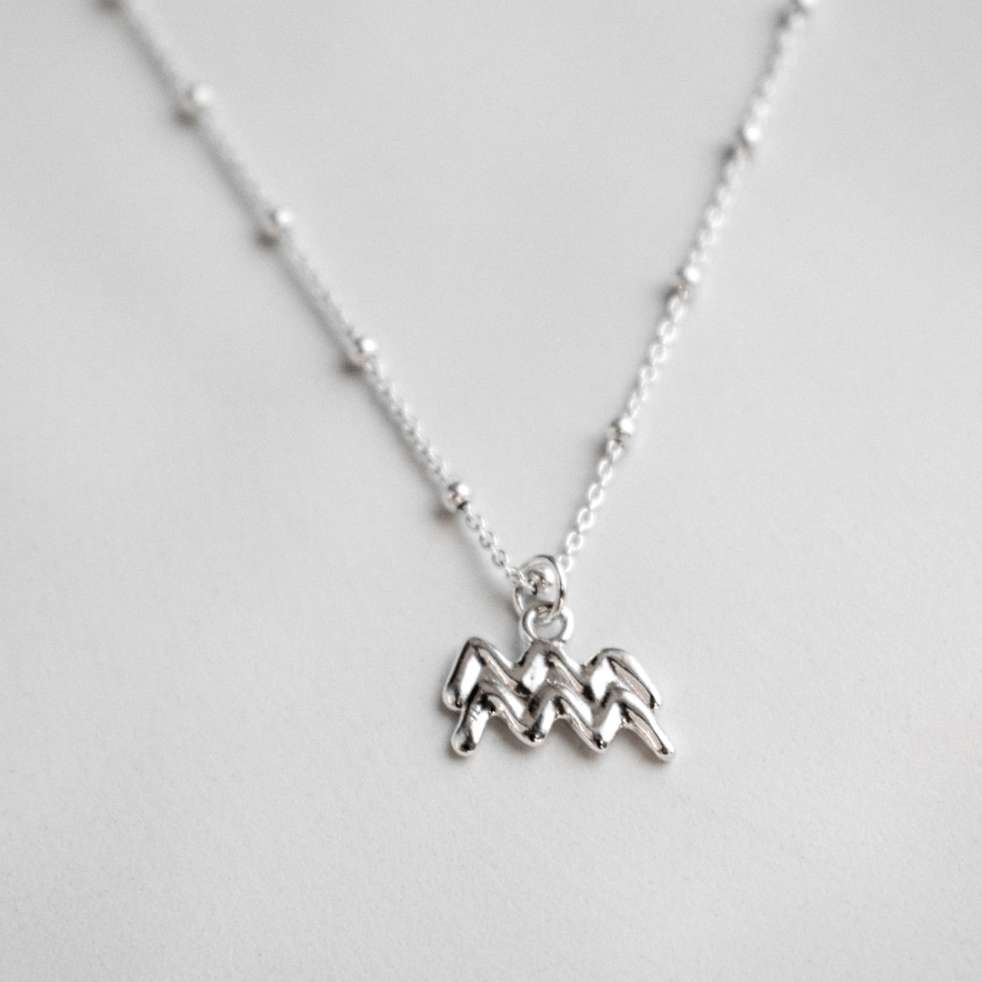 Aquarius | Sterling Silver Zodiac Necklace | Made in Estonia 🇪🇪